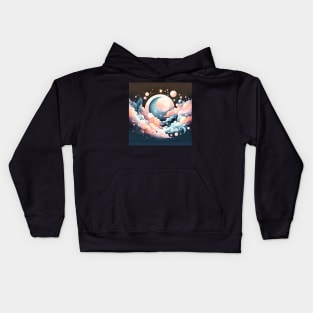 Mystical Celestial Dreams: Moonlit Serenity Kids Hoodie